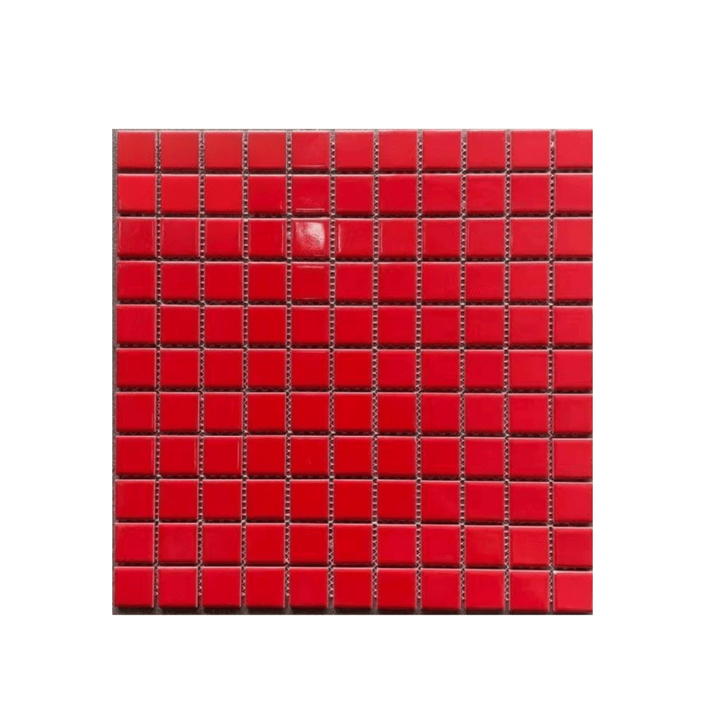 โมเสค TIMELESS TILES รุ่น CLASSIC SQUARE 25 ขนาด 30X30 ซม. สีแดง ผิวเงา GLOSS RED โมเสคเซรามิกทรงสี่เหลี่ยมจัตุรัส_0